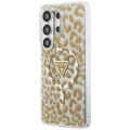 Etui Guess IML Leopard Print Triangle MagSafe na Samsung Galaxy S26 Ultra - brązowe