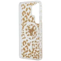 Etui Guess IML Leopard Print Triangle MagSafe na Samsung Galaxy S26 Ultra - brązowe