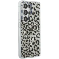 Etui Guess IML Leopard Print Triangle MagSafe na Samsung Galaxy S26 Ultra - czarne
