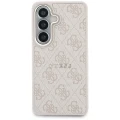 Etui Guess 4G Embossed Ring MagSafe na Samsung Galaxy S26 - różowe