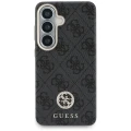Etui Guess 4G Rhinestone Round Logo MagSafe na Samsung Galaxy S26 - czarne