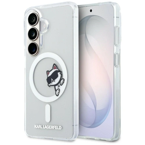 Etui Karl Lagerfeld IML Peekaboo Choupette MagSafe na Samsung Galaxy S26 Plus - przezroczyste