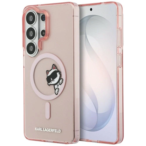 Etui Karl Lagerfeld IML Peekaboo Choupette MagSafe na Samsung Galaxy S26 Ultra - różowe