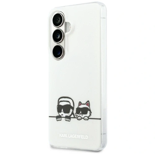 Etui Karl Lagerfeld IML Peekaboo Karl&Choupette MagSafe na Samsung Galaxy S26 - przezroczyste