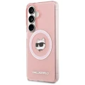 Etui Karl Lagerfeld IML Repeated Choupette MagSafe na Samsung Galaxy S26 Plus - różowe