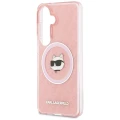 Etui Karl Lagerfeld IML Repeated Choupette MagSafe na Samsung Galaxy S26 Plus - różowe