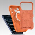 Etui RabbitMob do iPhone 17 Pro, Silikonowe PREMIUM, Case, do MagSafe - Pomarańczowe