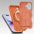 Etui RabbitMob do iPhone 17, Silikonowe PREMIUM, Case, Smukłe, do MagSafe - Pomarańczowe