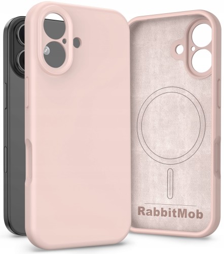 Etui RabbitMob do iPhone 17, Silikonowe PREMIUM, Case, Smukłe, do MagSafe - Różowe