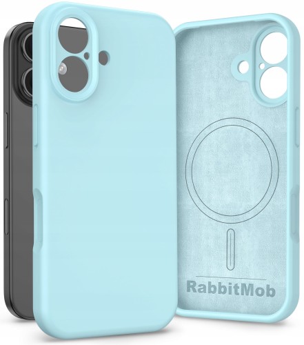 Etui RabbitMob do iPhone 17, Silikonowe PREMIUM, Case, Smukłe, do MagSafe - Niebieskie