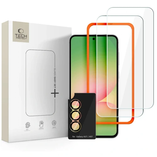 Szkło hartowane Tech-Protect Easy Set+ 3-Pack na Samsung Galaxy A37 5G