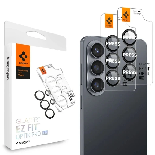 Osłona aparatu Spigen Glas.Tr Ez Fit Optik Pro HD 2-pack na Samsung Galaxy S26+ - czarne