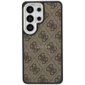 Etui Guess 4G Embossed Ring MagSafe na Samsung Galaxy S26 Ultra - brązowe