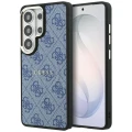 Etui Guess 4G Embossed Ring MagSafe na Samsung Galaxy S26 Ultra - niebieskie