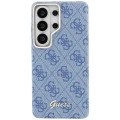 Etui Guess 4G Script MagSafe na Samsung Galaxy S26 Ultra - niebieskie