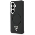Etui Guess Embossed Ring Triangle Logo MagSafe na Samsung Galaxy S26 - czarne