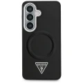 Etui Guess Embossed Ring Triangle Logo MagSafe na Samsung Galaxy S26 - czarne