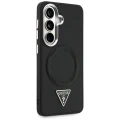 Etui Guess Embossed Ring Triangle Logo MagSafe na Samsung Galaxy S26 - czarne