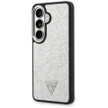 Etui Guess Fixed Glitter Triangle MagSafe na Samsung Galaxy S26+ - srebrne