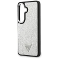 Etui Guess Fixed Glitter Triangle MagSafe na Samsung Galaxy S26+ - srebrne