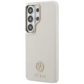 Etui Guess Rhinestone Round Logo MagSafe na Samsung Galaxy S26 Ultra - beżowe