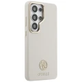 Etui Guess Rhinestone Round Logo MagSafe na Samsung Galaxy S26 Ultra - beżowe