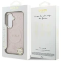 Etui Guess Saffiano Peony Embossed Ring MagSafe na Samsung Galaxy S26+ - różowe