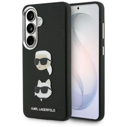 Etui Karl Lagerfeld Saffiano Double Heads Metal na Samsung Galaxy S26 - czarne
