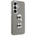 Etui Karl Lagerfeld Saffiano Double Heads Metal na Samsung Galaxy S26 - srebrne