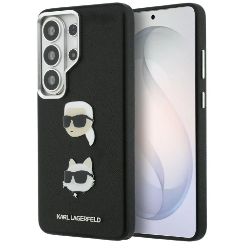 Etui Karl Lagerfeld Saffiano Double Heads Metal na Samsung Galaxy S26 Ultra - czarne