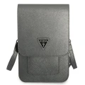 Torebka Guess Saffiano Triangle - szara