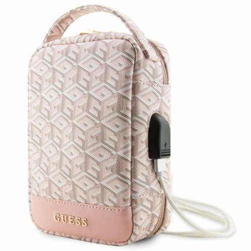 Torba organizer Guess GCube Stripe - różowa