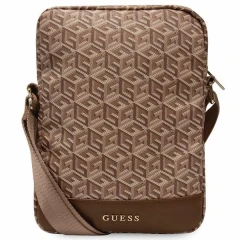 Torba Guess GCube Stripes na tablet 10" - brązowa