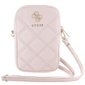 Torebka Guess Zip Quilted 4G - różowa
