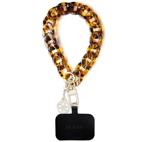 Zawieszka Guess Acrylic 4G Charm - brązowa