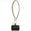Pasek Guess Saffiano Chain 4G Charm - różowy