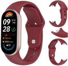 Pasek opaska RabbitMob do Xiaomi Mi Band 8/9/10, Wytrzymały | Bordowy