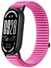 Pasek opaska RabbitMob do Xiaomi Mi Band 8/9/10, Oddychający, PREMIUM NYLON - Różowy