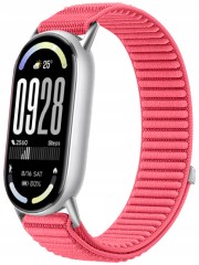 Pasek opaska RabbitMob do Xiaomi Mi Band 8/9/10, Oddychający, PREMIUM NYLON - Koralowy