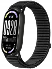 Pasek opaska RabbitMob do Xiaomi Mi Band 8/9/10, Oddychający, PREMIUM NYLON - Czarny