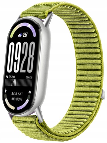 Pasek opaska RabbitMob do Xiaomi Mi Band 8/9/10, Oddychający, PREMIUM NYLON - Zielony