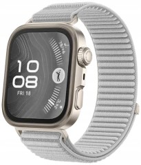 Pasek RabbitMob do Huawei Watch Fit 3/4/4 Pro, Oddychający, PREMIUM NYLON - Jasnoszary