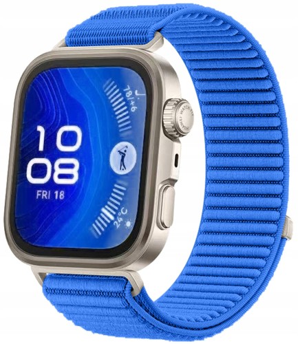 Pasek RabbitMob do Huawei Watch Fit 3/4/4 Pro, Oddychający, PREMIUM NYLON - Kobaltowy