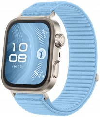 Pasek RabbitMob do Huawei Watch Fit 3/4/4 Pro, Oddychający, PREMIUM NYLON - Błękitny