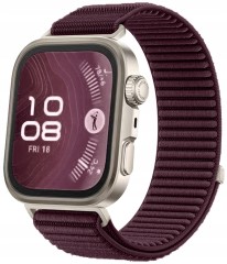 Pasek RabbitMob do Huawei Watch Fit 3/4/4 Pro, Oddychający, PREMIUM NYLON - Bordowy