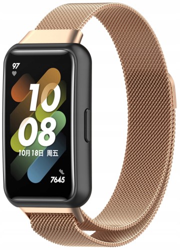 PASEK BRANSOLETA OPASKA RABBITMOB DO SMARTBAND HUAWEI BAND 7 - RÓŻOWE ZŁOTO