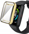 ETUI 2W1 Z OSŁONĄ NA EKRAN 360° DO SMARTBAND HUAWEI BAND 7 - ZŁOTY