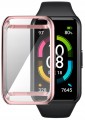 ETUI 2W1 Z OSŁONĄ NA EKRAN 360° DO SMARTBAND HUAWEI BAND 7 - RÓŻOWY