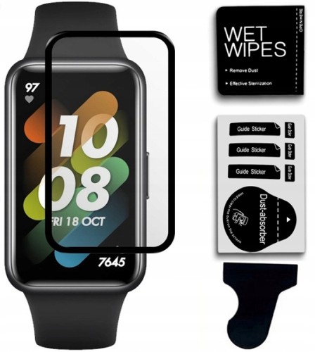 SZKŁO HYBRYDOWE 3D FOLIA DO SMARTBAND HUAWEI BAND 7 + ZESTAW MONTAŻOWY