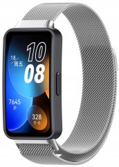 Bransoleta pasek Milanese RabbiMob do Huawei Band 8/9/10 | Srebrny